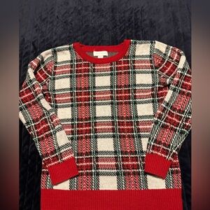 Big Boys size small Holiday Plaid Sweater